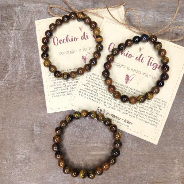 Bracciale con OCCHIO DI TIGRE CORAGGIO